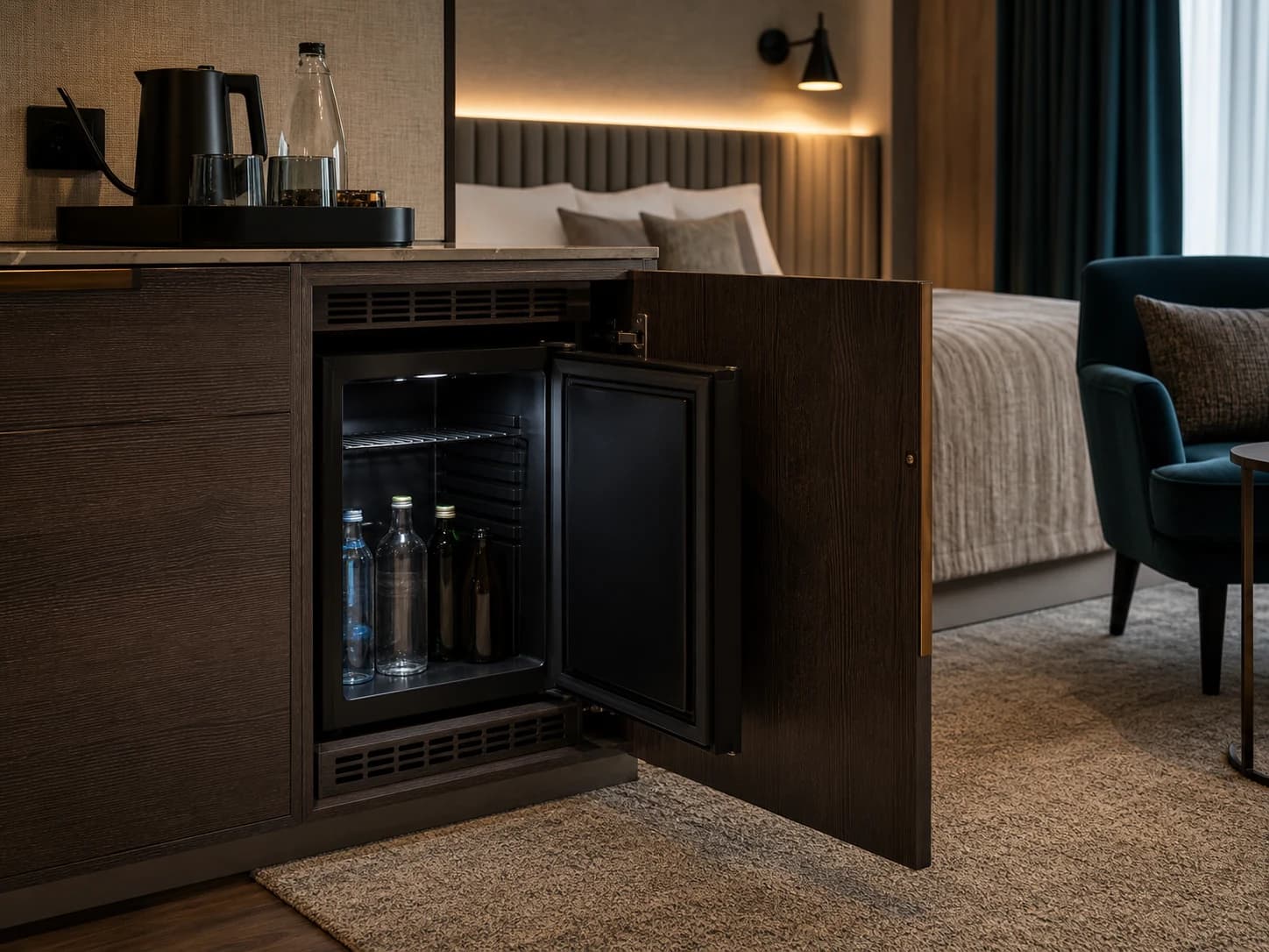 Hotellitoa vaikselt ventileeritud minibaar