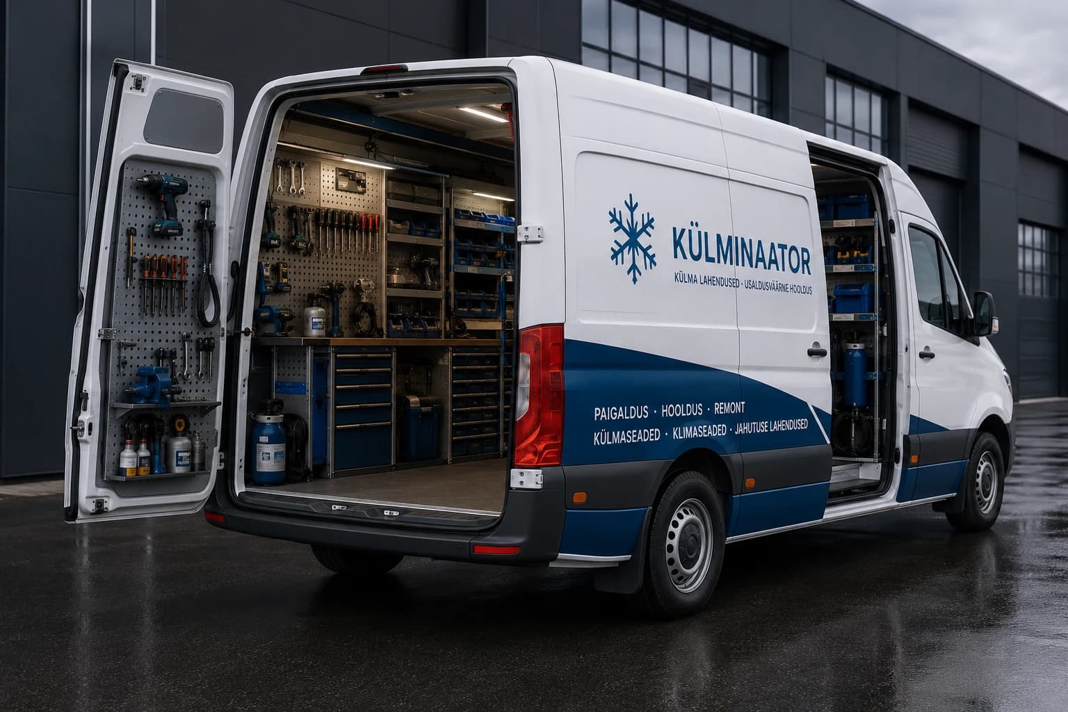 Külminaatori hooldusauto teel objektile